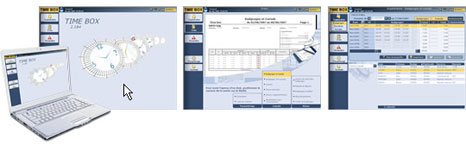 Software fr das TimeBox Zeiterfassungssystem